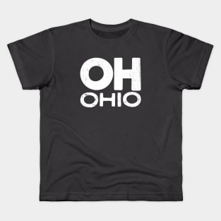 OH Ohio Vintage State Typography Kids T-Shirt